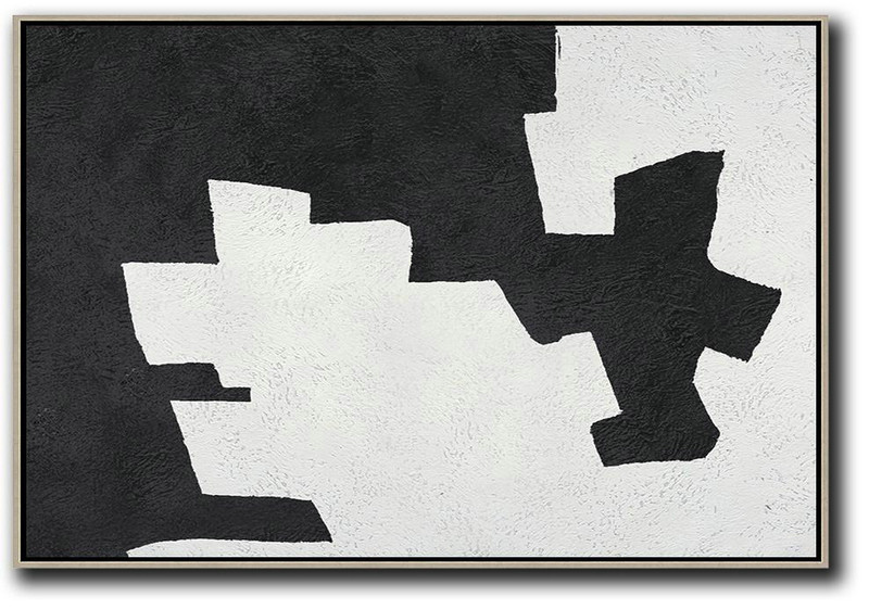 Modern Canvas Art,Oversized Horizontal Minimal Art On Canvas - Abstract Paintings On Sale